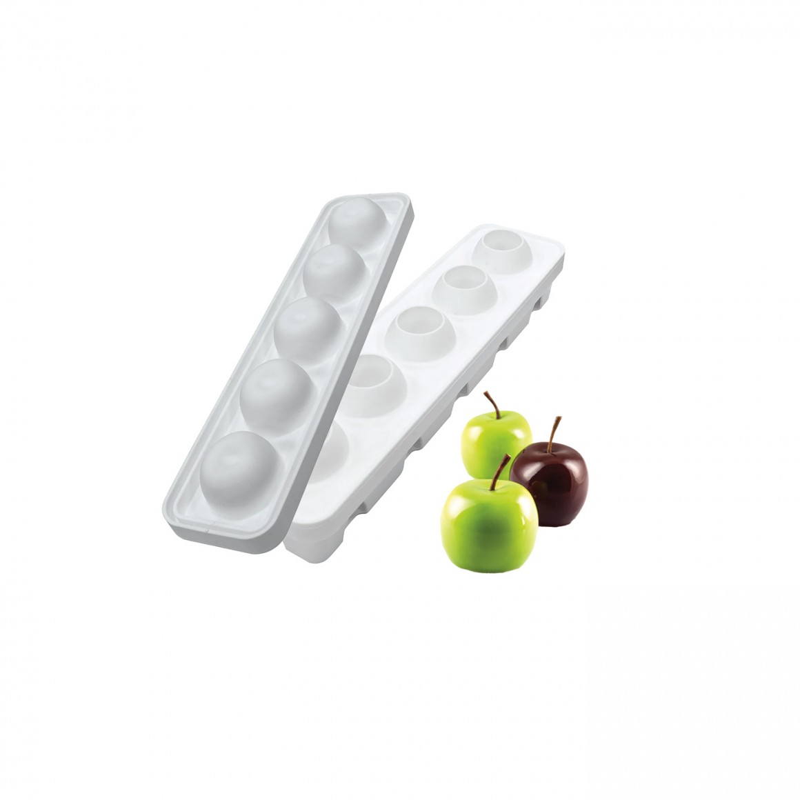 MELA, CILIEGIA & PESCA 115 - SILICONE MOULD + PLASTIC SUPPORT White MELA, CILIEGIA & PESCA 115 - SILICONE MOULD + PLASTIC SUPPORT White