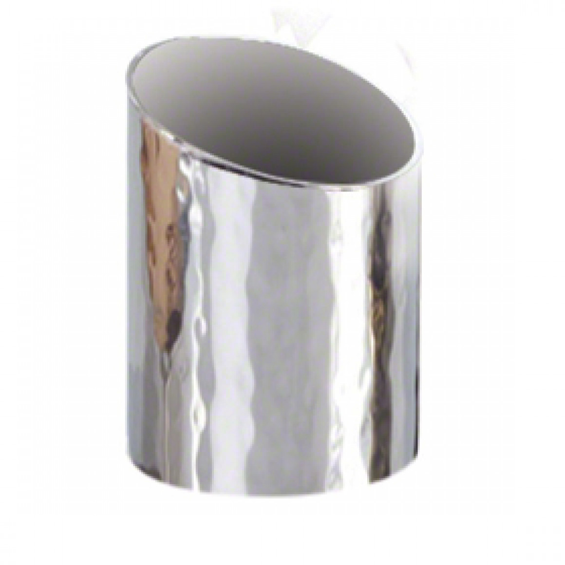 HOLDER, SUGAR PACKET/CUBE, STAINLESS STEEL, HAMMERED, ROUND-ANGLED