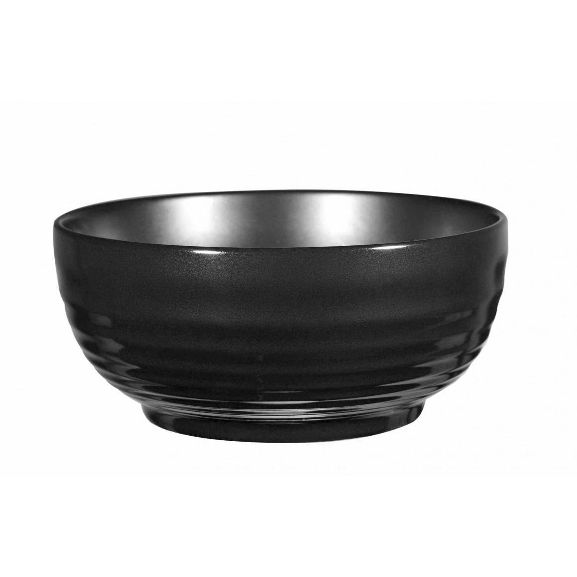 Art De Cuisine Rustic Black Sparkle Ripple Deli Bowl/118cl